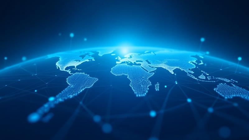 Supply Chain Optimization showing interconnected global logistics network